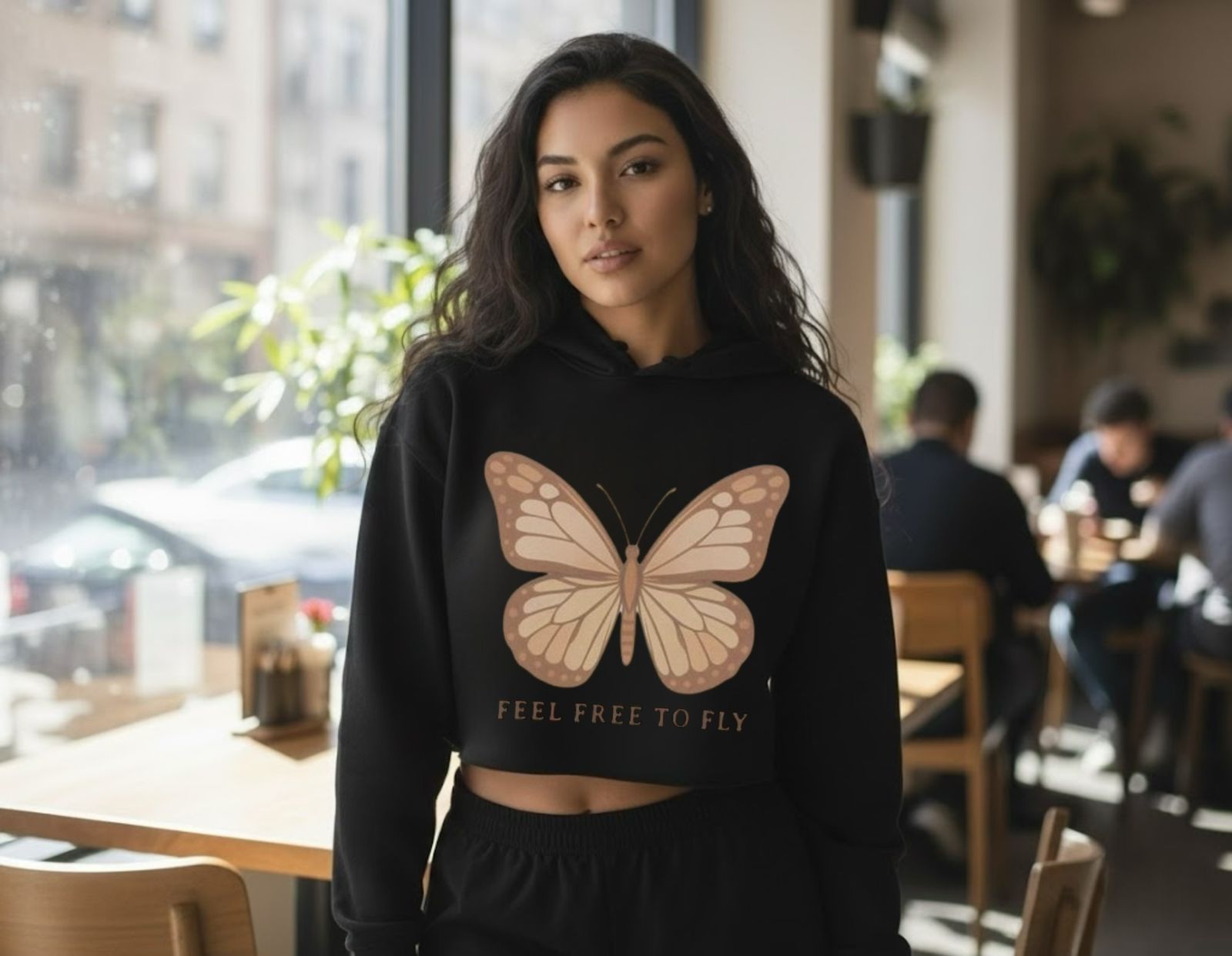 Ziura Cropped Hoodie For Womens