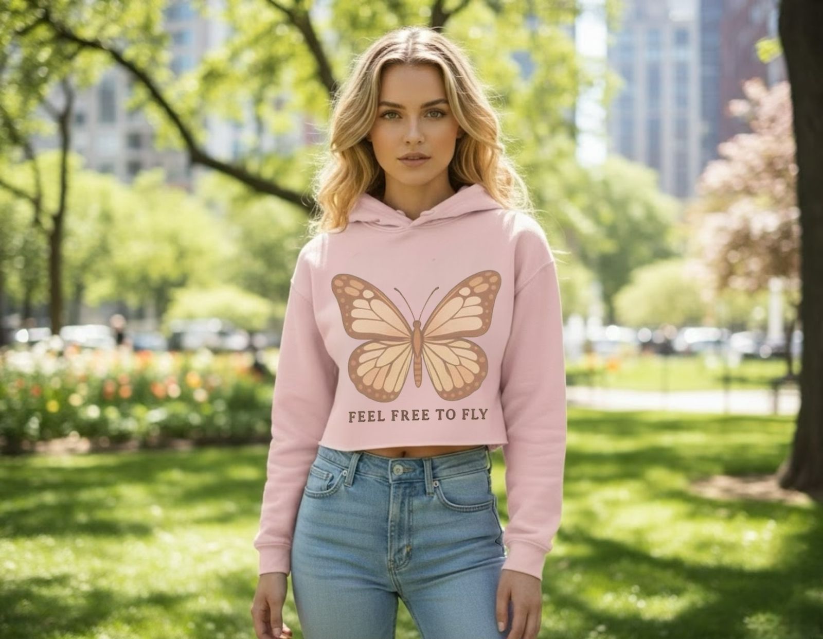 Ziura Cropped Hoodie For Womens